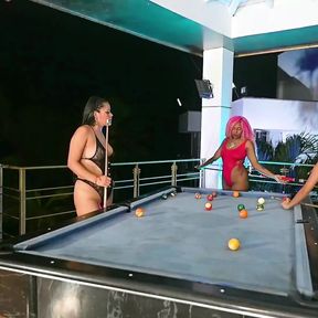 we play billiards and then suck pussy on the table GGmansion