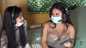 Listening to music during lockdown with my friend Viva Athena