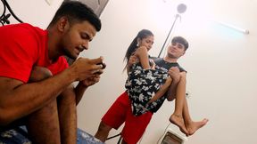 Two stepBrother have Sex with stepsister  Threesom video