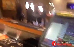 Risky Jerk Off at Work Cumming at the Bar