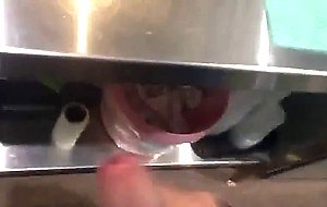 Risky Jerk Off at Work Cumming at the Bar