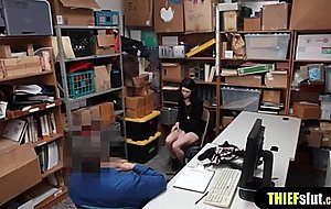 Gothic looking teenie chick got busted