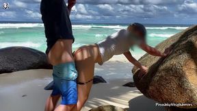 Sandy Beaches and Cute Babes Fucked In Public Nature