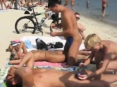 Body Painting In Public At The Beach