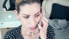 Spanish Teacher Fucks You Whilst Talking To Your Mom On The Phone