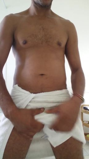 In a Towel and with a very Giant Dick 2