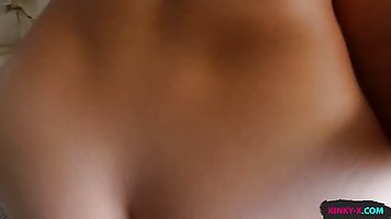 Curvaceous brunette, Nora Wolf got completely naked and had casual sex with her handsome roommate