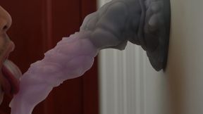 Training with my L-sized Nothosaur dragon dildo(10.6 in)