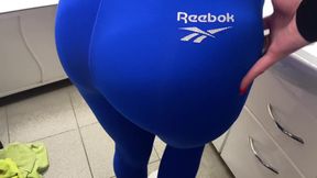 Stepmom fondles her big milky tits in the bathroom