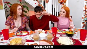 Stepfamily Have an Intense Threesome and Let Nade Nasty Cum All Over Their Face and Perfect Tits - Famslut
