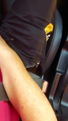 Epic moment from &quot;Mature milf with sexy legs in heels and short skirt teases a taxi driver and gives him a handjob&quot;