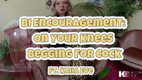 bi encouragement: on your knees begging for cock vr