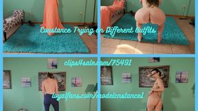 Constance Trying on Different Outfits wmv