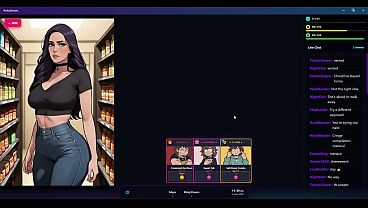 Animated hentai babe gets big-boobed and rides a giant dildo in the supermarket