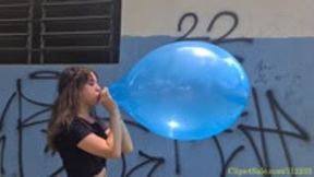 Katie Blows to Pop a Crystal 17" Tuf-Tex