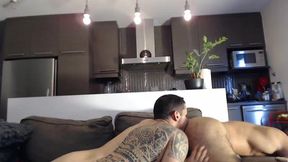 Asslicking and Fingering Duo on Sofa