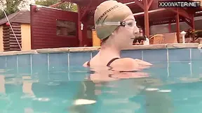 Young Babe Emie Amfibia Gets Orgasms In The Swimming Pool