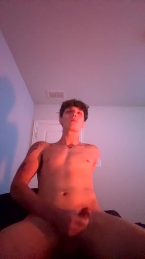 Young twink gets a solo jerk-off session