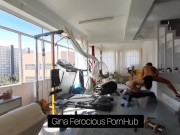 The busty slut latina fucking with her stepbrother in gym. She loves to feel huge cock inside pussy