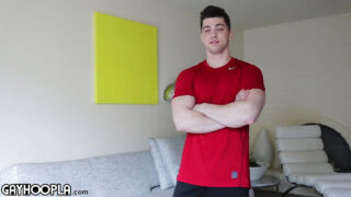 Solo tjejvideo av unga Collin Simpson, stor kuk som blir analt knullad