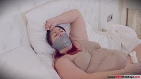 Lacey - Mummified with Blankets and Gagged Self Orgasms Part 2