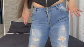 Masturbation in jeans
