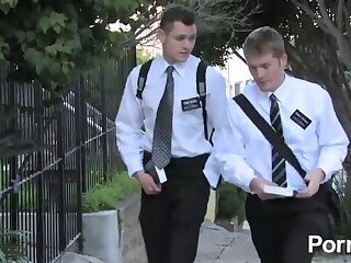 Mormon Sucks Cock For The First Time