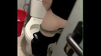 boy opens cubicle and catch his friend peeing (in a club&#039_s public toilets)