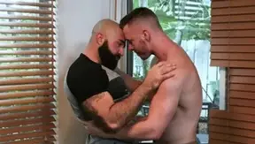 BearBack.com: Mac Savage escorted by pierced Atlas Grant bareback getting a facial HD