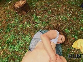 HUNT4K. Met a naked stranger with nice boobs in the forest