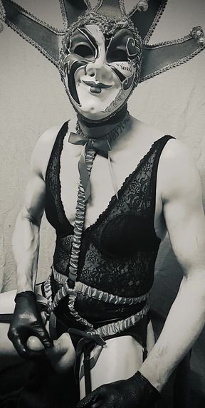 Close Up With Sexy Harness And Stockings