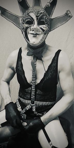 Close Up With Sexy Harness And Stockings