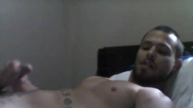 Tattooed Andrew Jerks Off and Talks Dirty to His Bottom Boi