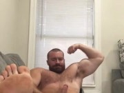 Big Dick Musclebear Jerks Huge Dick & Prepares To Cum OnlyfansBeefBeast Hot Alpha Blows Huge Load