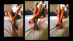 Oh so Golden! Sun kissed feet oiling
