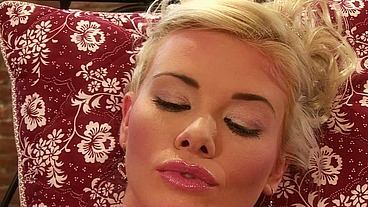 Caylian Curtis Masturbates Shaved Pussy with Dildo