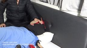 CLEAN AND LICK MY SANDALS WITH YOUR TONGUE AND MOUTH