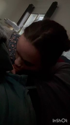 Swedish amateur teen gives a sloppy blowjob