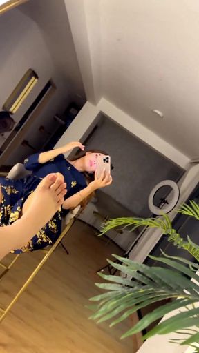 Teen with natural tits shares shaved pussy and ass on Onlyfans