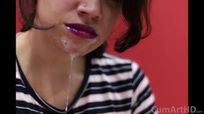 Photo Slideshow #2 - Violet Lips - CFNM Cum Dripping and Cum on Clothes!