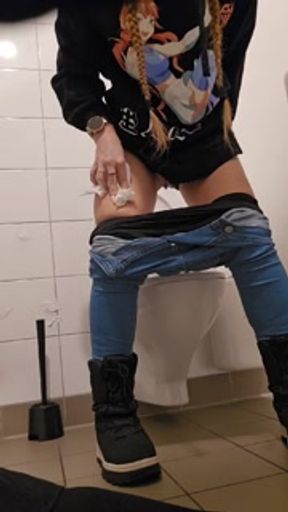 Public toilet pee in your :D pissing