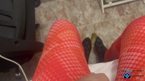 Young Man in Leggings Masturbates