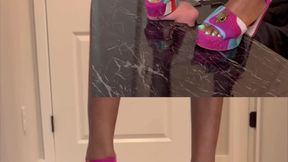 70's Cock and Ball Trample Party with Footjob