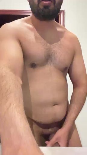 Hot Arab guys jacking his big