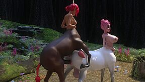 Centaur Girls Fuck Each Other With Big Horse Cocks