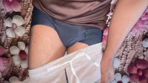 First time handjob used split in dick young guy