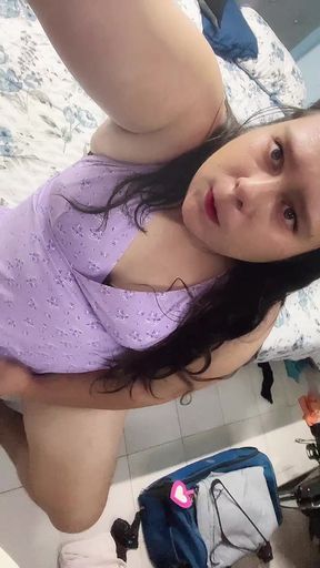 Trans bautiful masturbing