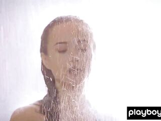 Steamy Ukrainian angel Vi Shy stripping and introducing her moist cunt