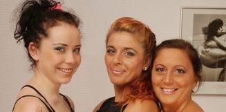 Three horny lesbians having great fun with eachother