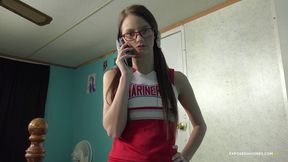 Farrah Valentine - Cheerleader gives her stepbrother a handjob to take her to practice!